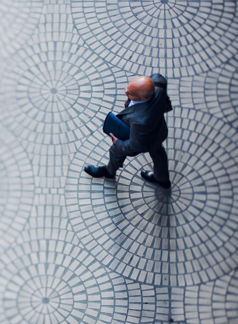 Man walking to business meeting